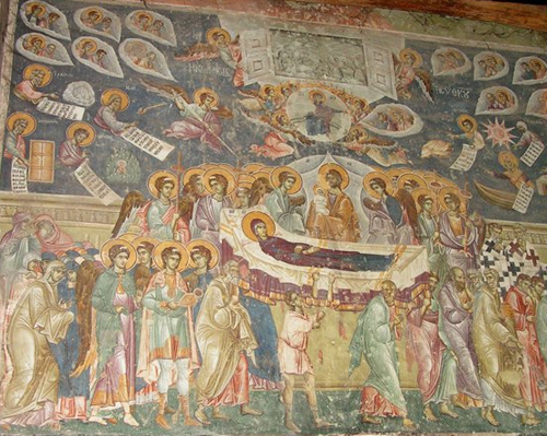 фреска Успения Пресвятой Богородицы