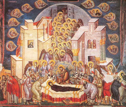 фреска Успения Пресвятой Богородицы