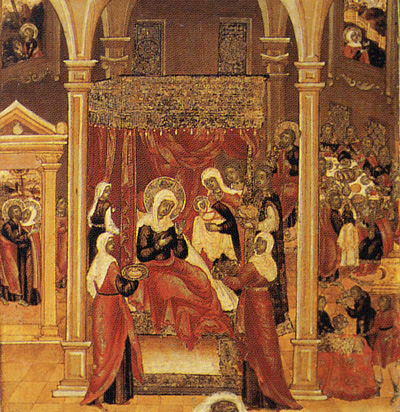 икона Рождество Пресвятой Богородицы со сценами жития