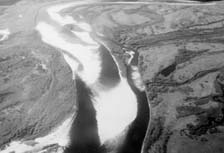 Река Лена, вид с вертолета